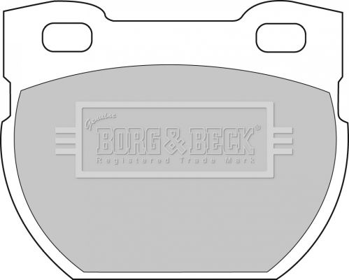 BORG & BECK Комплект тормозных колодок, дисковый тормоз BBP1250